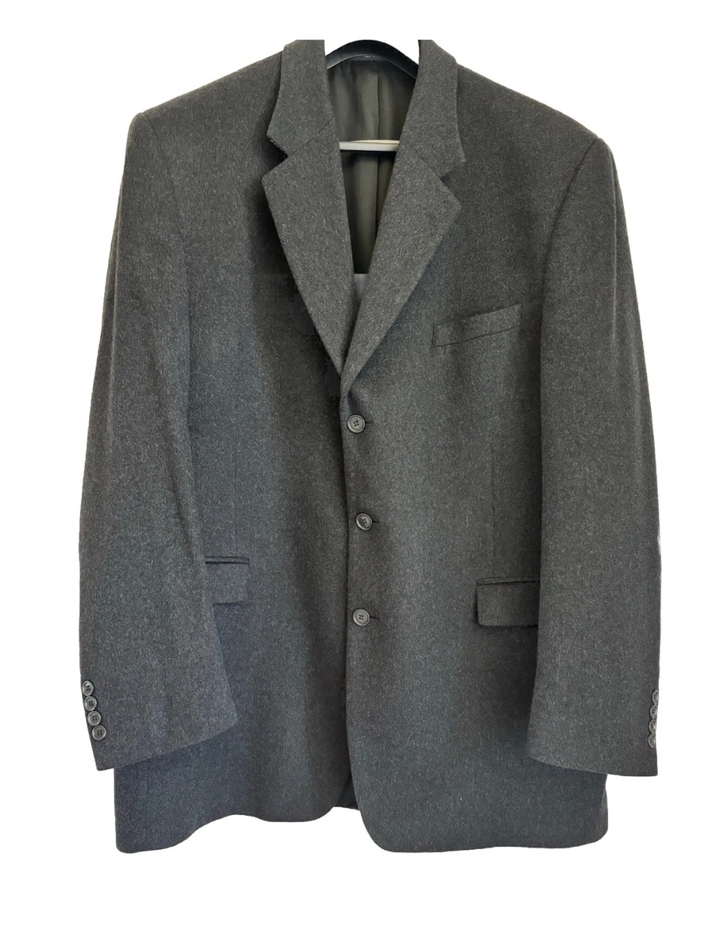 Andrew Fezza Men's Gray Blazer Cashmere 48L